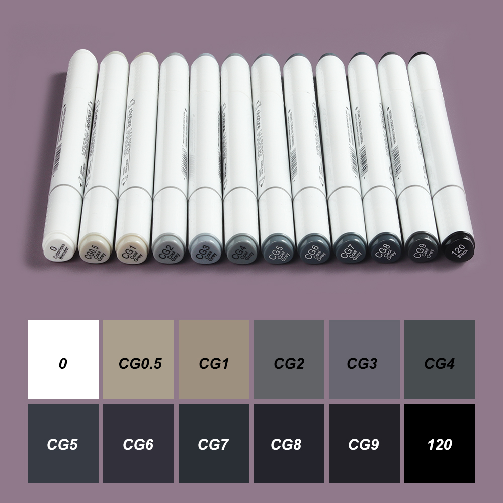 Copic Marker Sketch - THOTUNE 12 kleuren warm grijs koel