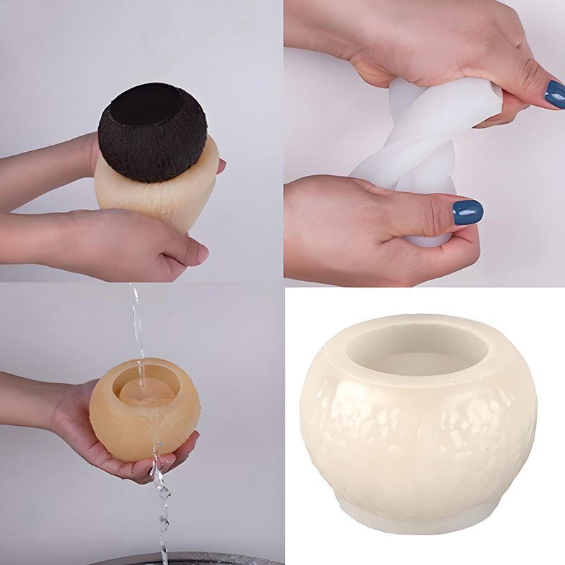 Melt Pour Soap Base - 3D Simulatie Kokosnoot Siliconen Mal Aromatherapie