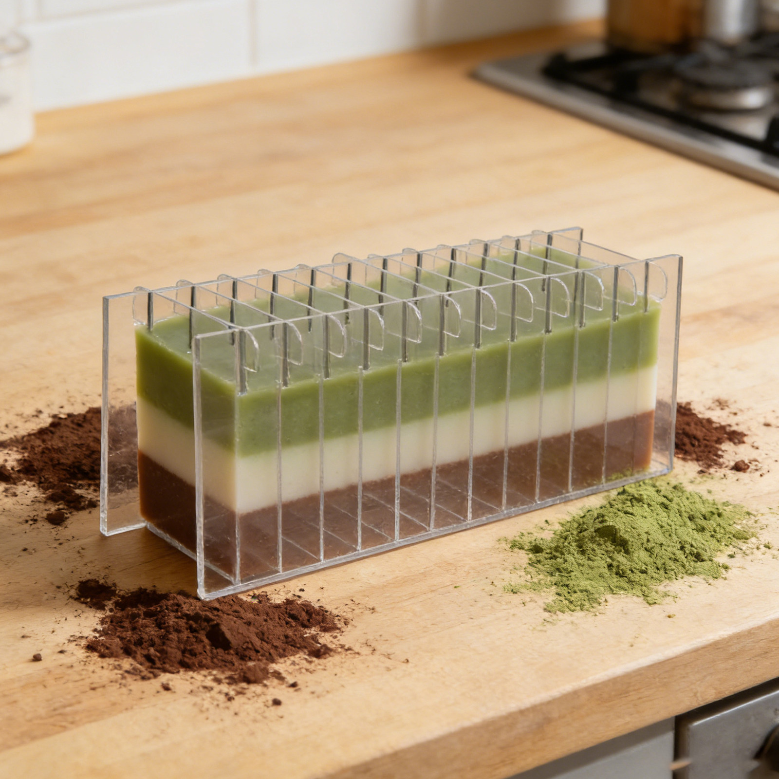 Soap Making Cold Process - Acryl zeepverdelerbord voor siliconen mal, transparant,