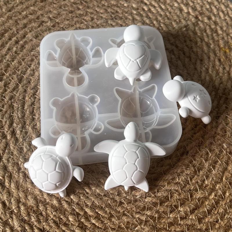 Melt Pour Soap Base - Vier Schildpadden Gips Siliconen Mallen DIY