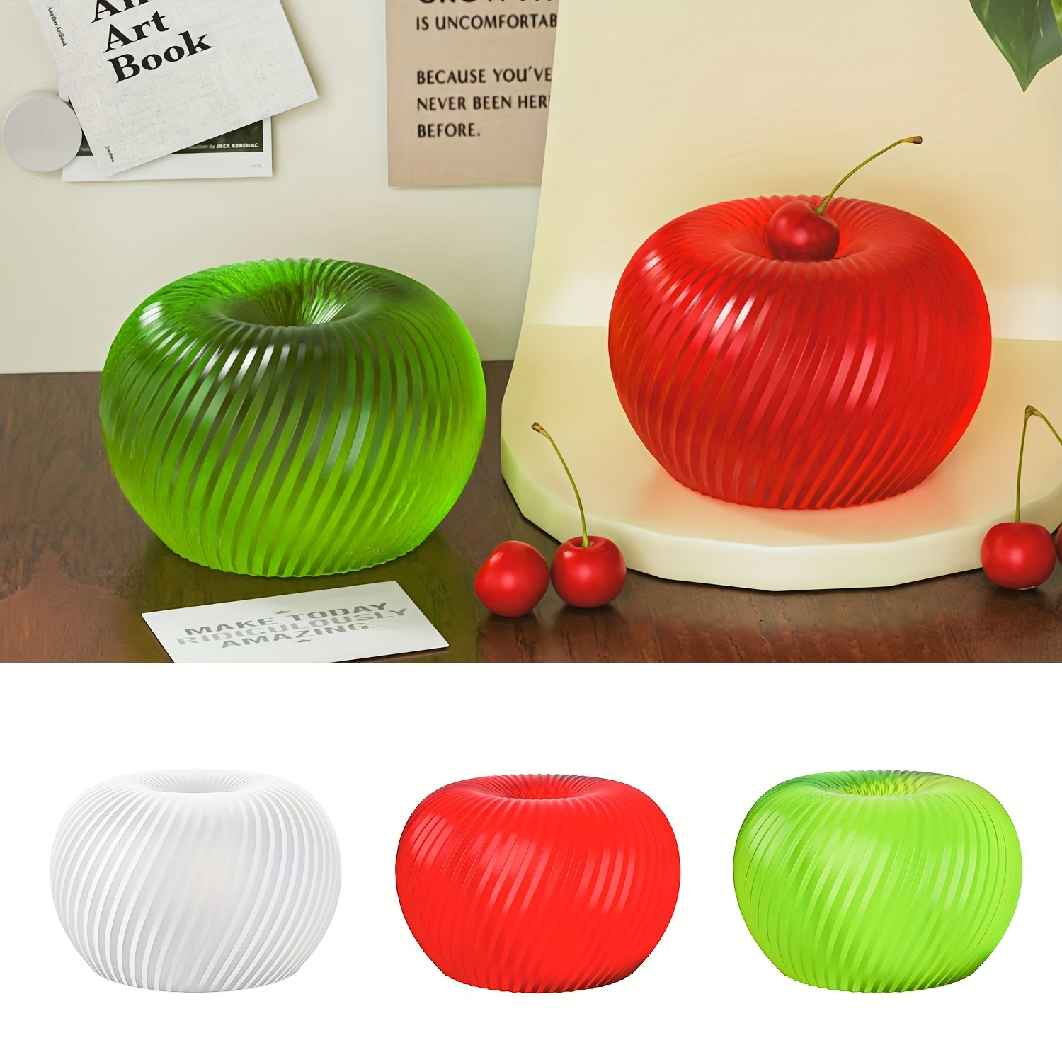 Melt Pour Soap Base - Een trendy rode appelvormige siliconen mal,