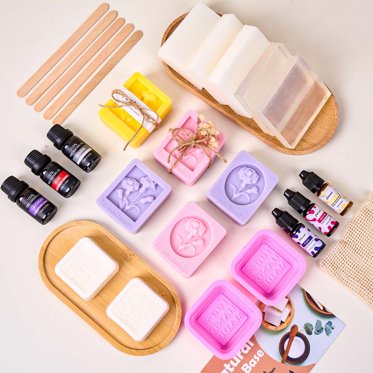 Soap Making Starter Kit - Beginners DIY Zelfgemaakte Zeepmaakset Zeep Grondstof