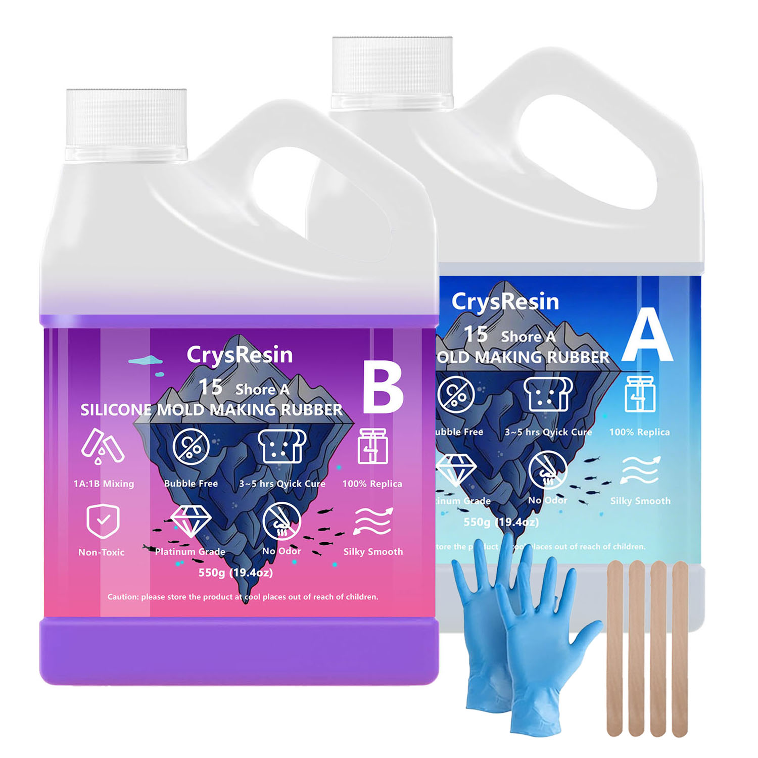 Paarse vloeibare siliconenrubb - Soap Making Ratios recensie en prijs