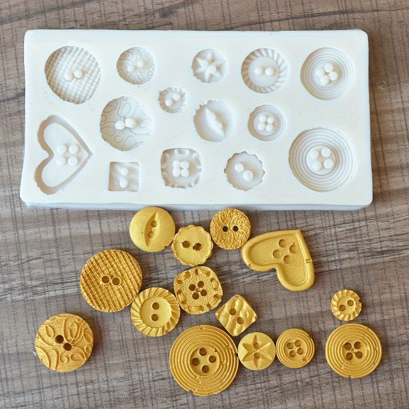 Knopvormige siliconen mal voor - Melt Pour Soap Base recensie en prijs