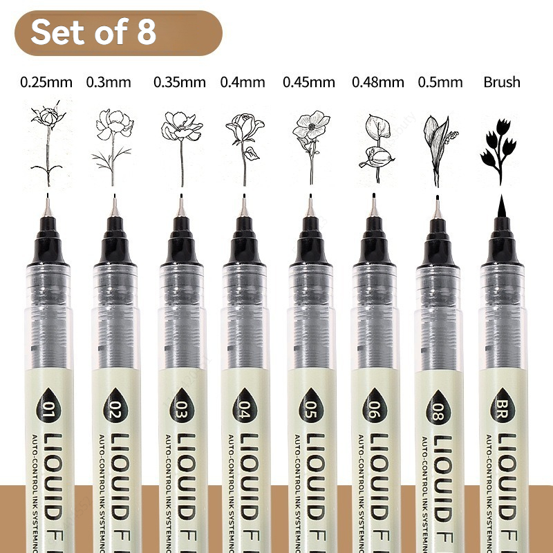 3-8 stuks Fineliner waterdicht - Copic Marker Sketch recensie en prijs
