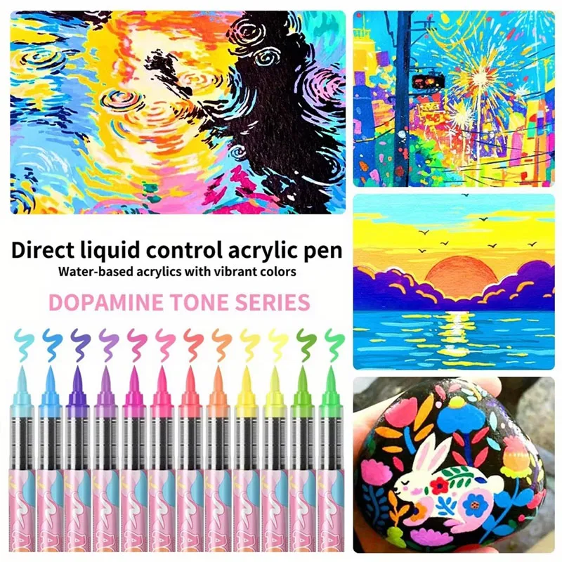 12 kleuren acrylstiften Zachte - Copic Marker Sketch recensie en prijs